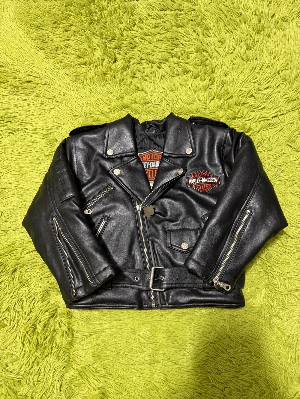 Harley-Davidson Kids' Motorcycle Jacket Size 6 Black